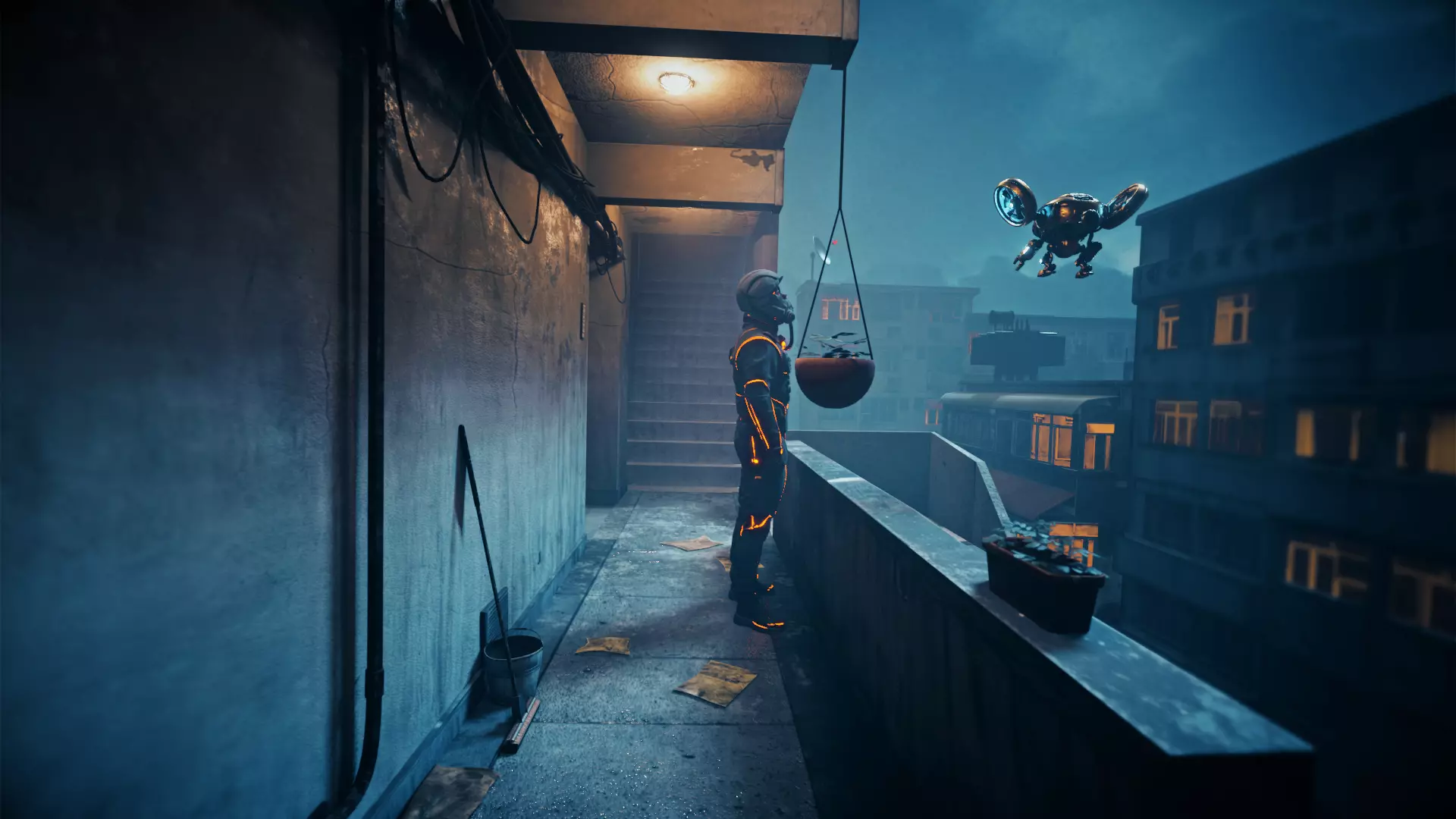 Cinematic Sci Fi Walkway Environment Blender Scene 3D model_0