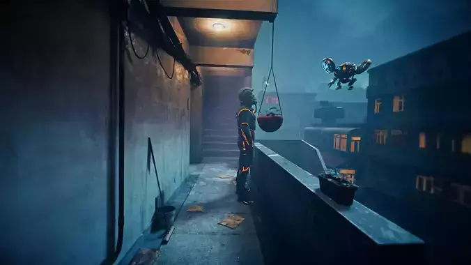 Cinematic Sci Fi Walkway Environment  Blender Scene 3D model