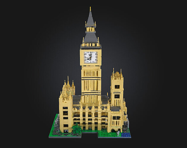 LEGO Clock Tower Model  Playful Precision in Brick Form 3D model 3