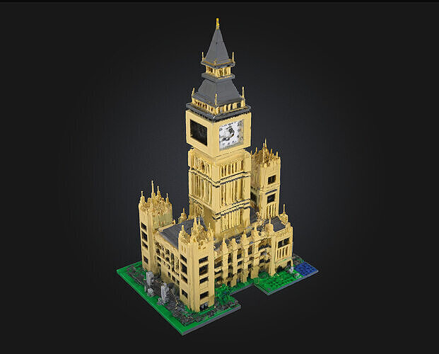 LEGO Clock Tower Model  Playful Precision in Brick Form 3D model 2