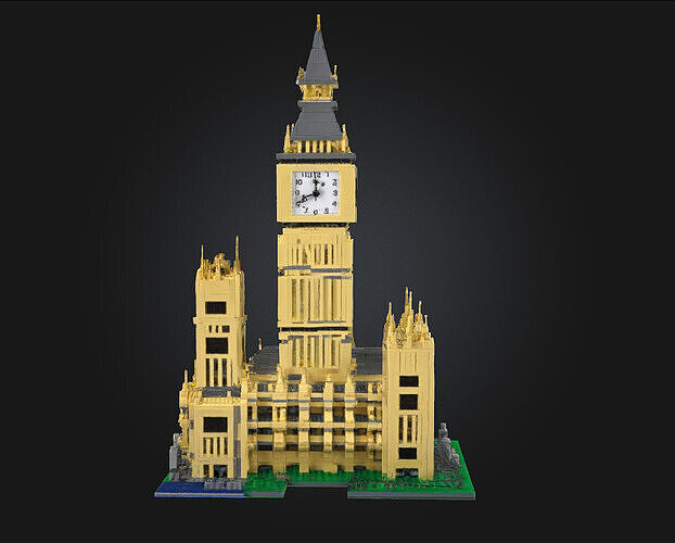 LEGO Clock Tower Model  Playful Precision in Brick Form 3D model 6