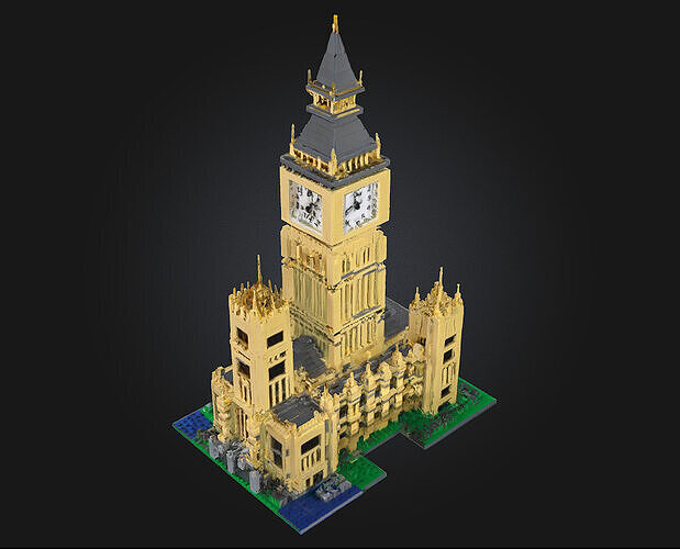 LEGO Clock Tower Model  Playful Precision in Brick Form 3D model 4
