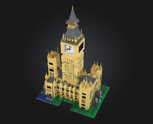 LEGO Clock Tower Model  Playful Precision in Brick Form 3D model 5