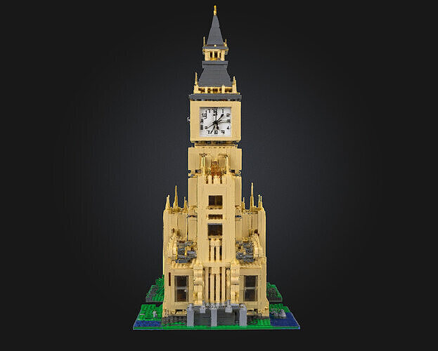 LEGO Clock Tower Model  Playful Precision in Brick Form 3D model 7