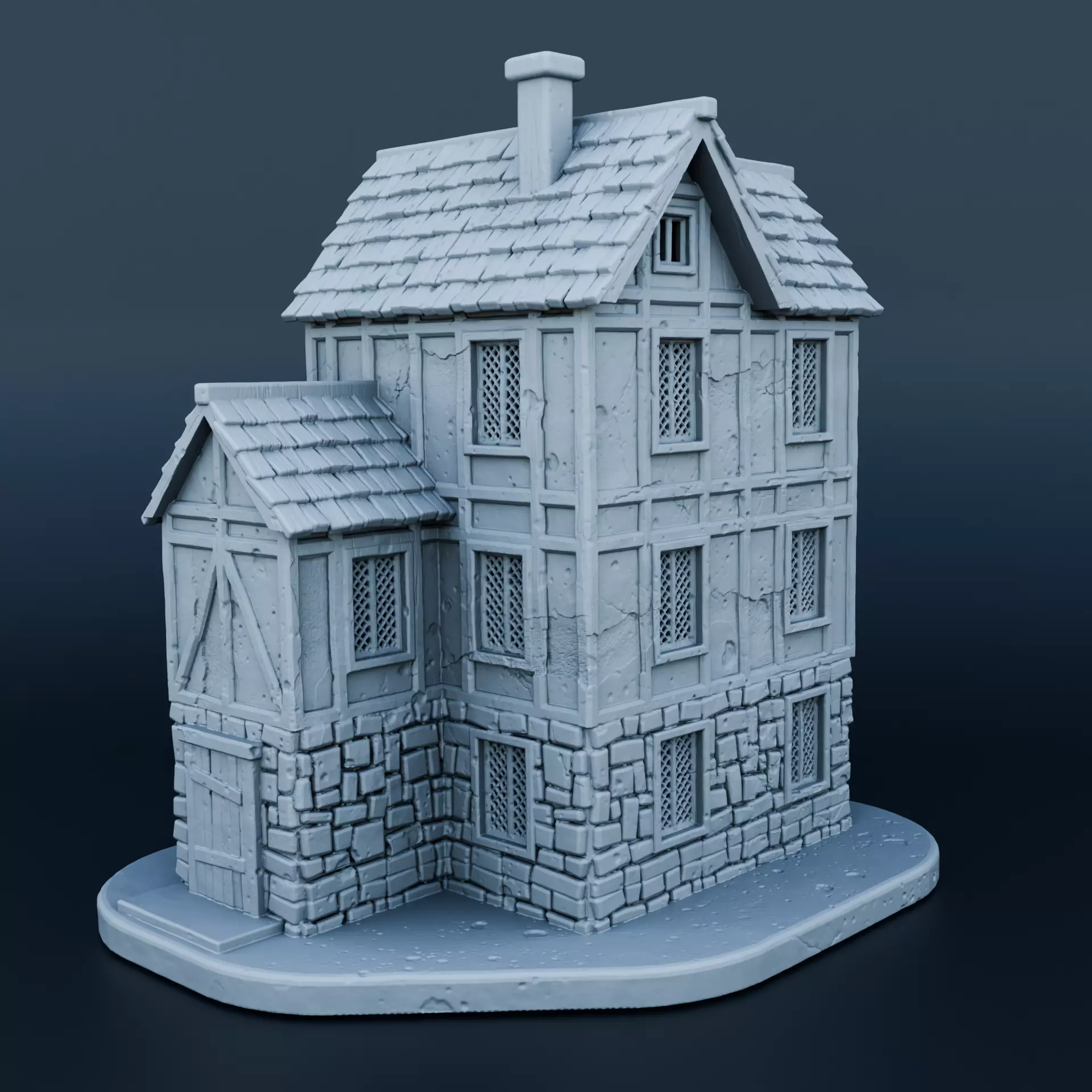 Medieval house 3D print model