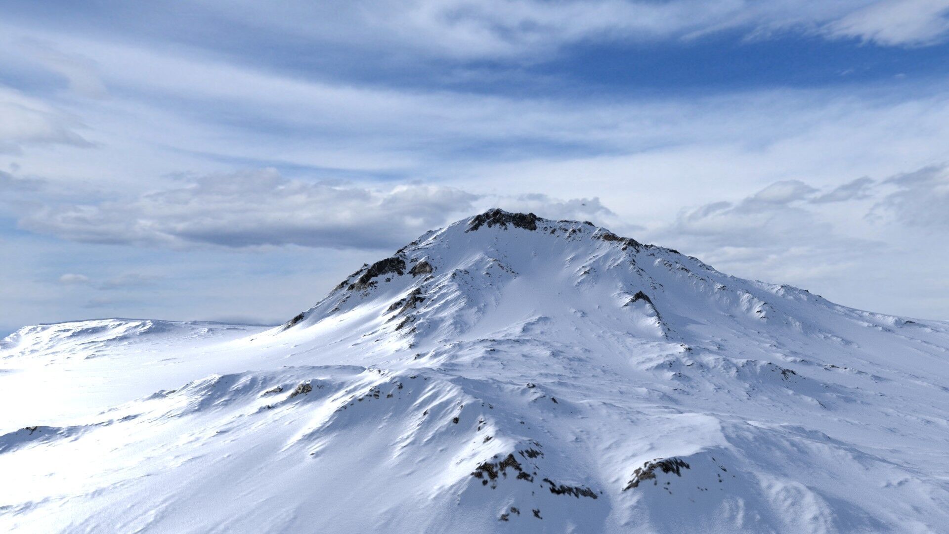 Snow Mountain 14 Low-poly 3D model_2