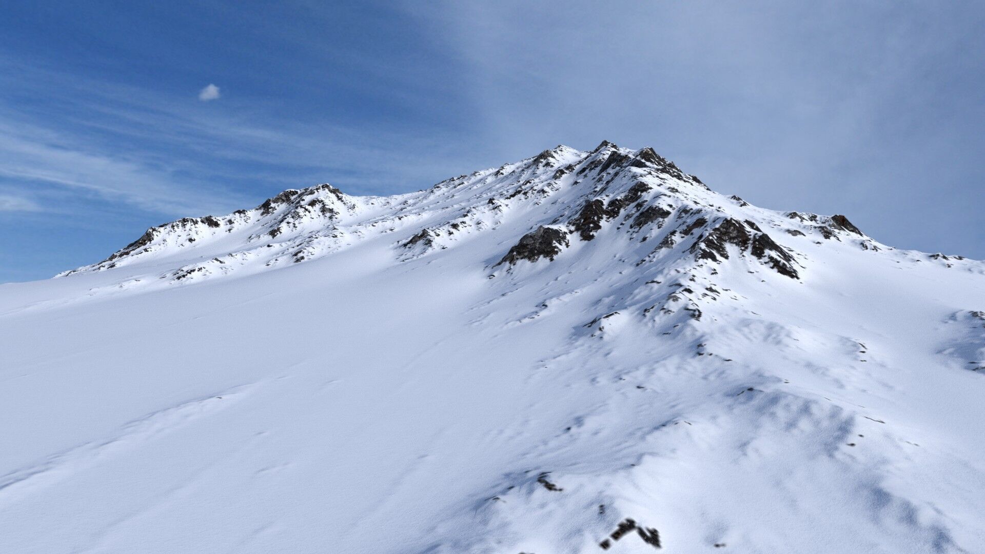 Snow Mountain 14 Low-poly 3D model_9