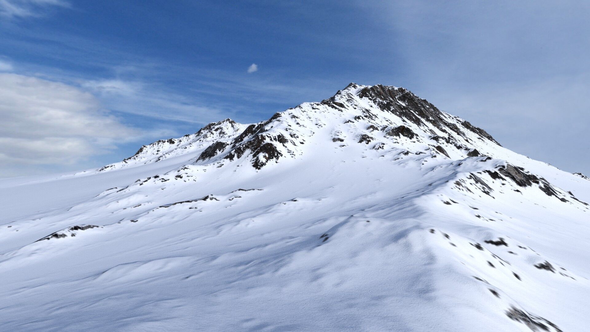 Snow Mountain 14 Low-poly 3D model_10