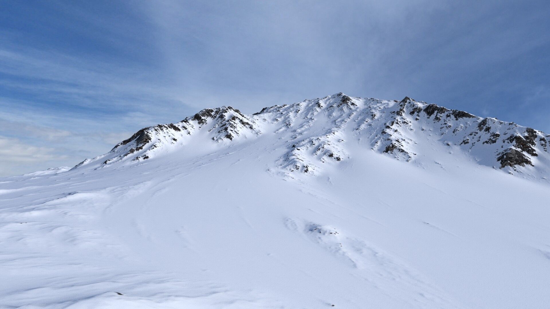 Snow Mountain 14 Low-poly 3D model_8