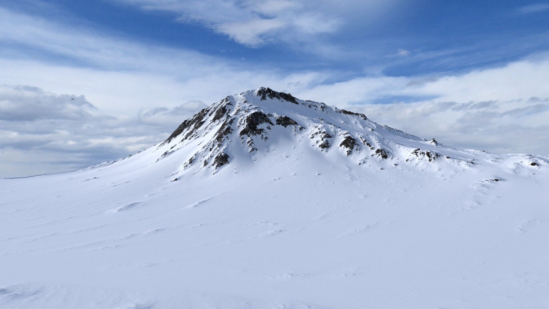 Snow Mountain 14 Low-poly 3D model_1