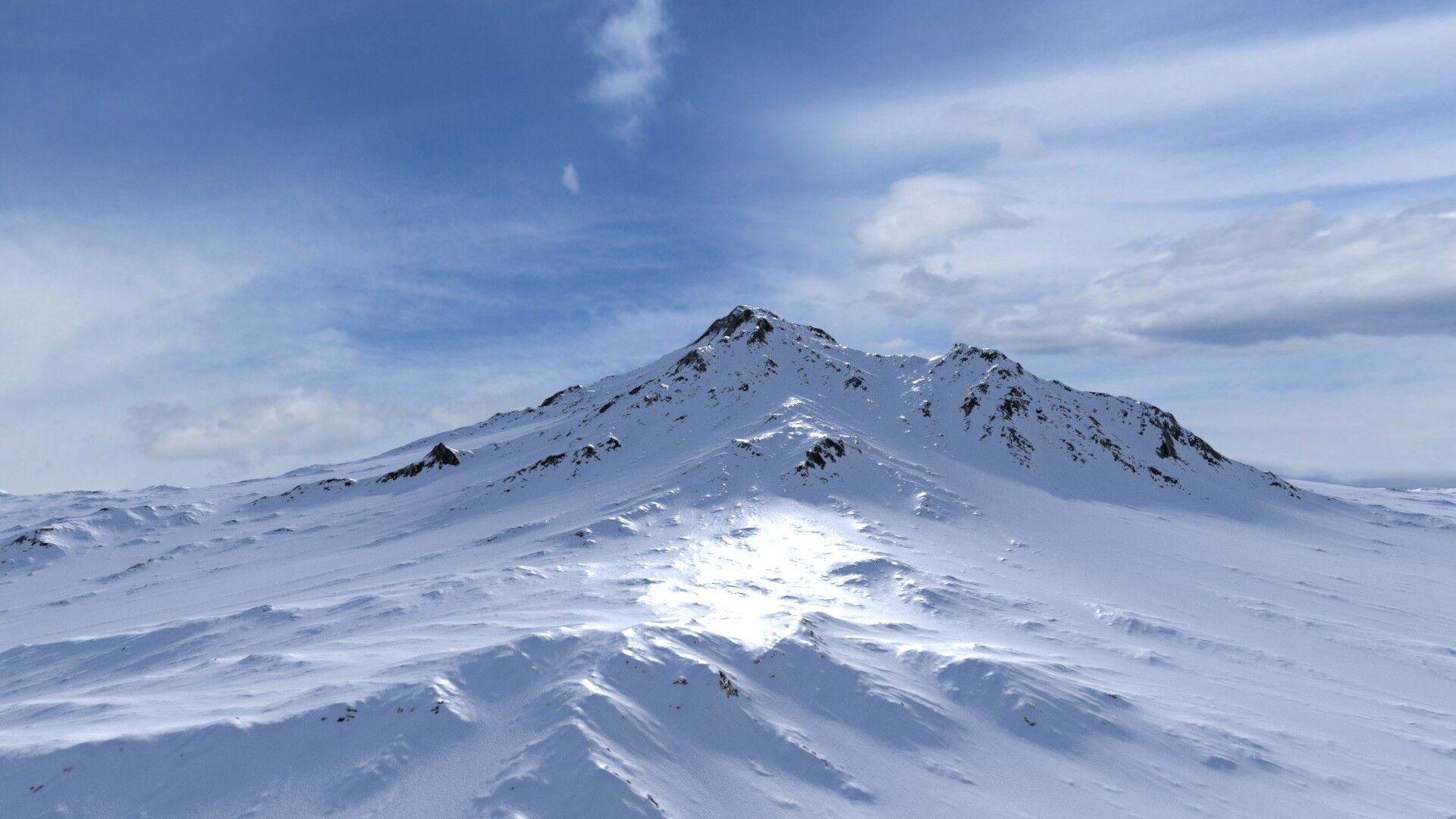 Snow Mountain 14 Low-poly 3D model_4