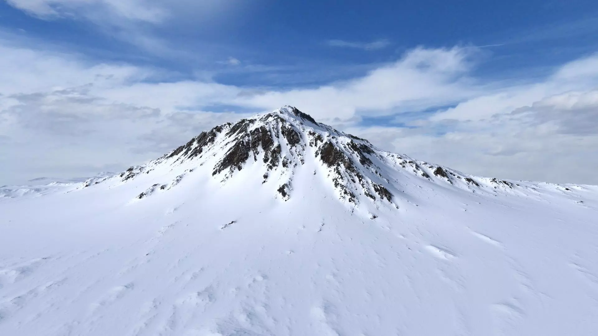 Snow Mountain 14 Low-poly 3D model_0
