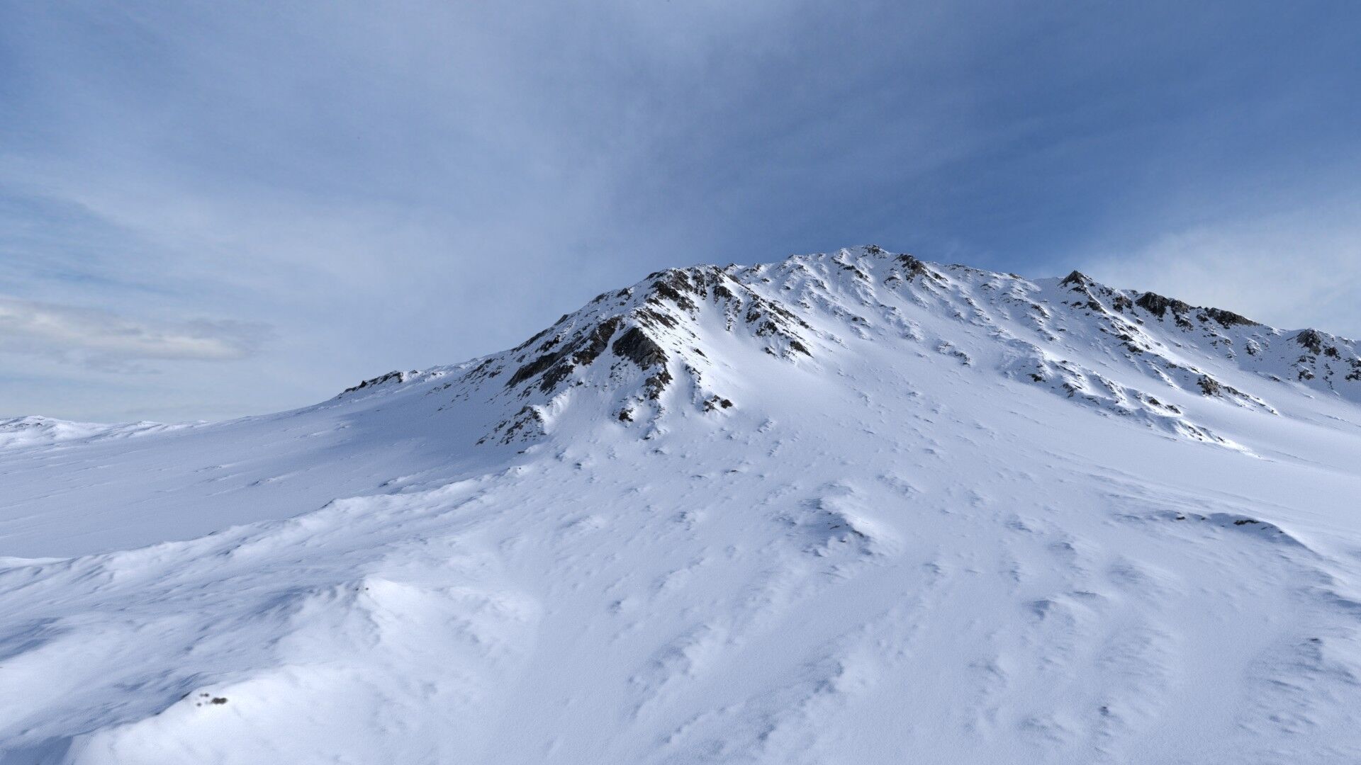 Snow Mountain 14 Low-poly 3D model_7