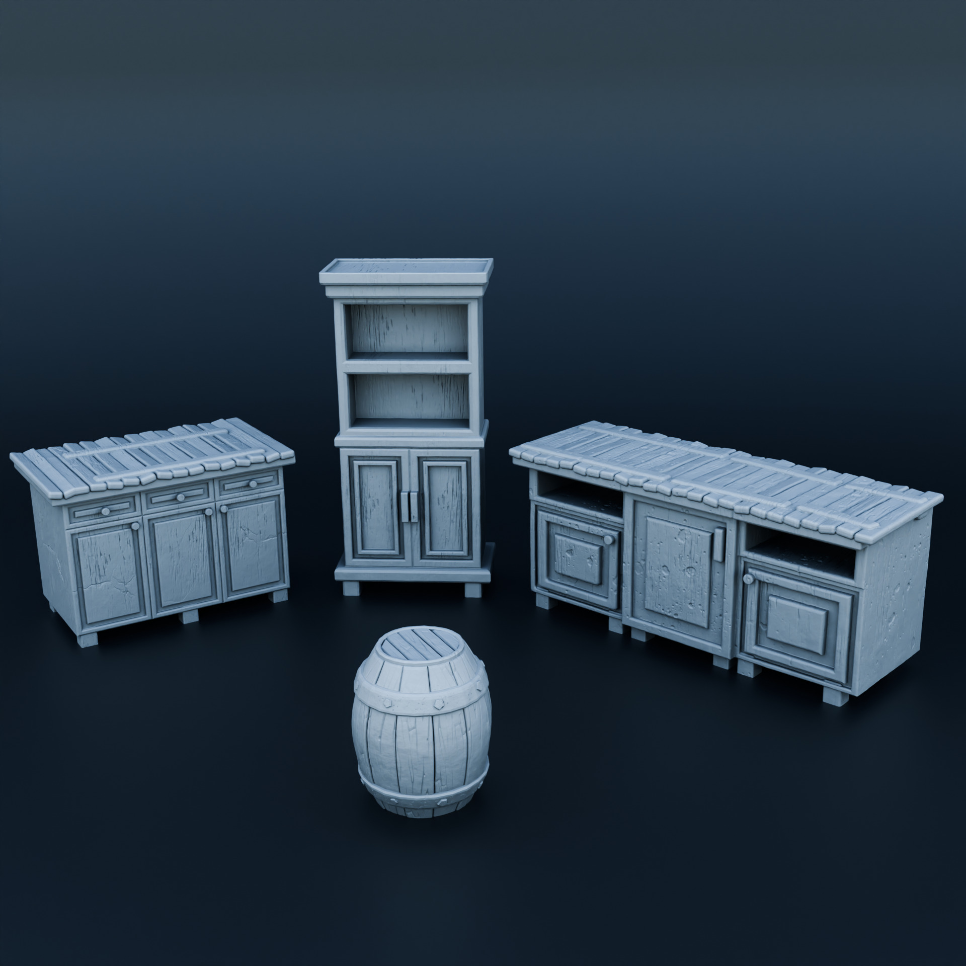 Medieval props 3D print model_3