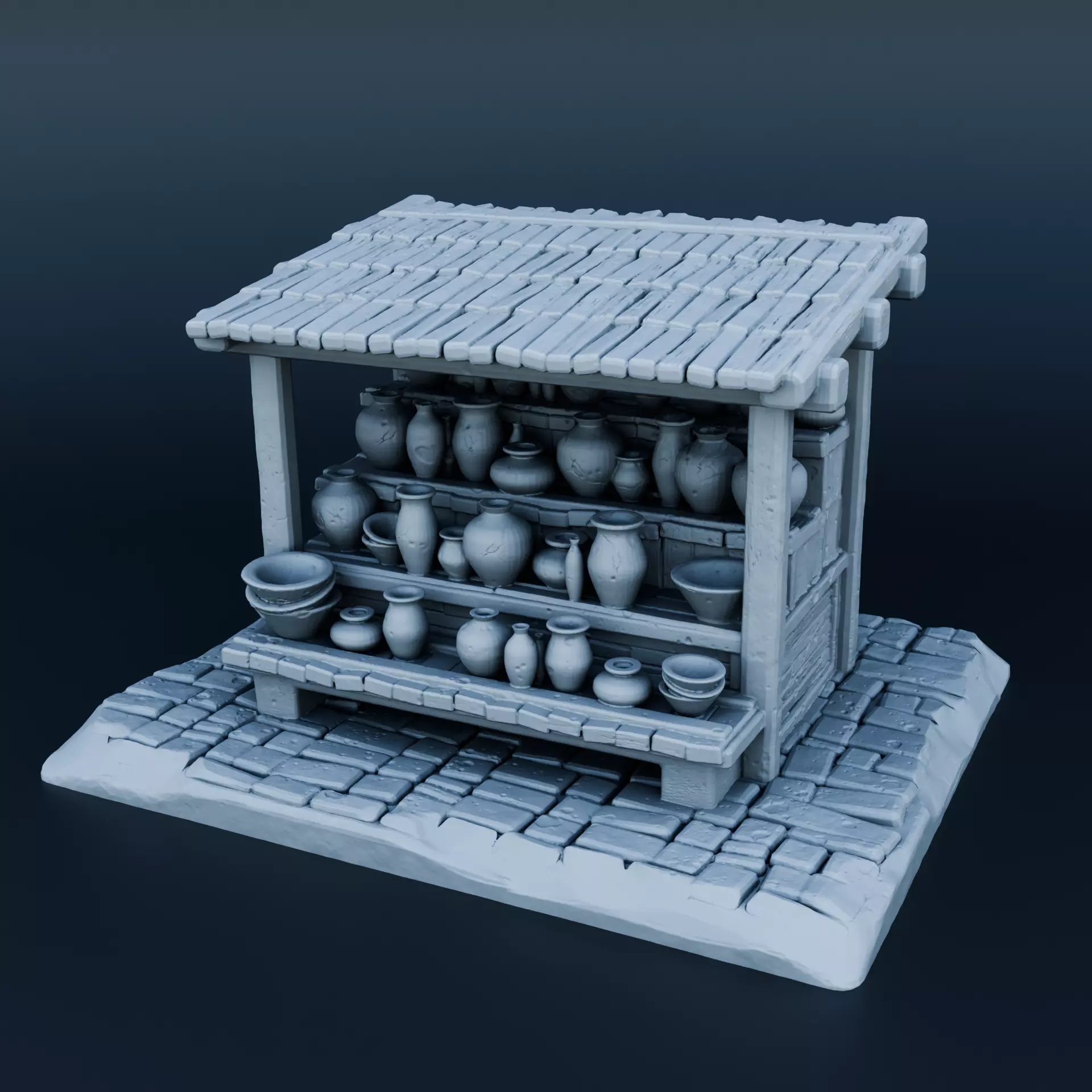 Medieval shop 3D print model
