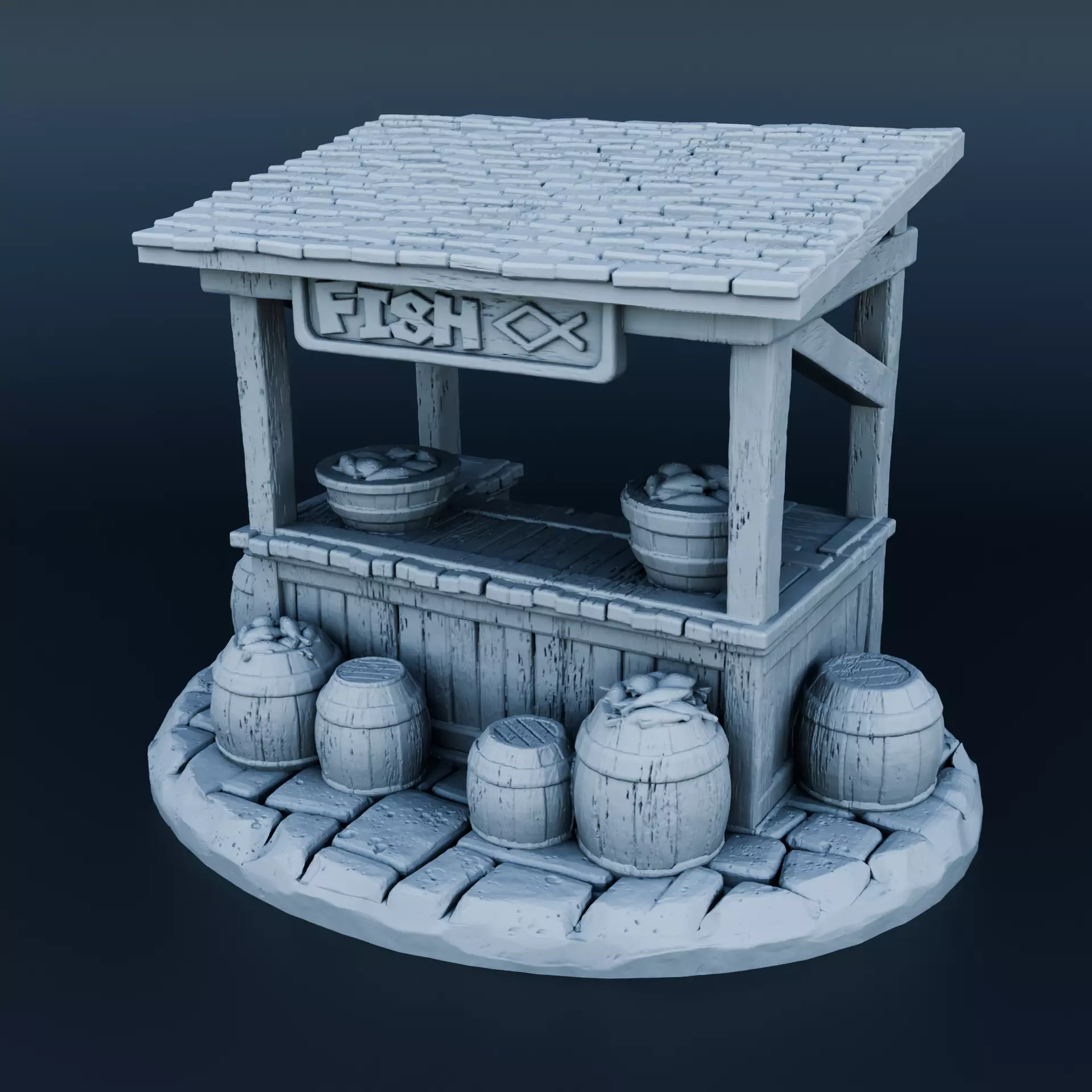 Medieval shop 3D print model