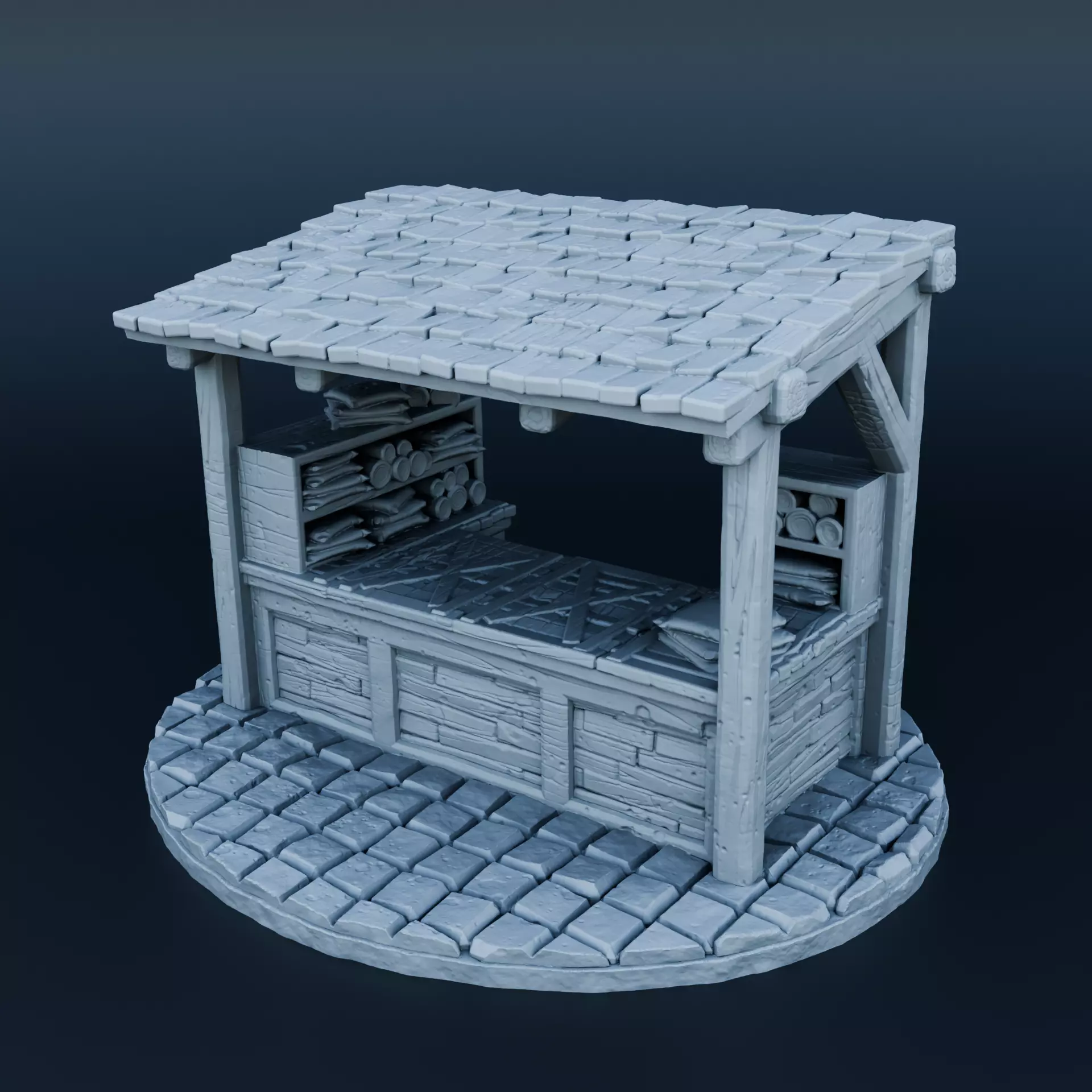 Medieval shop 3D print model