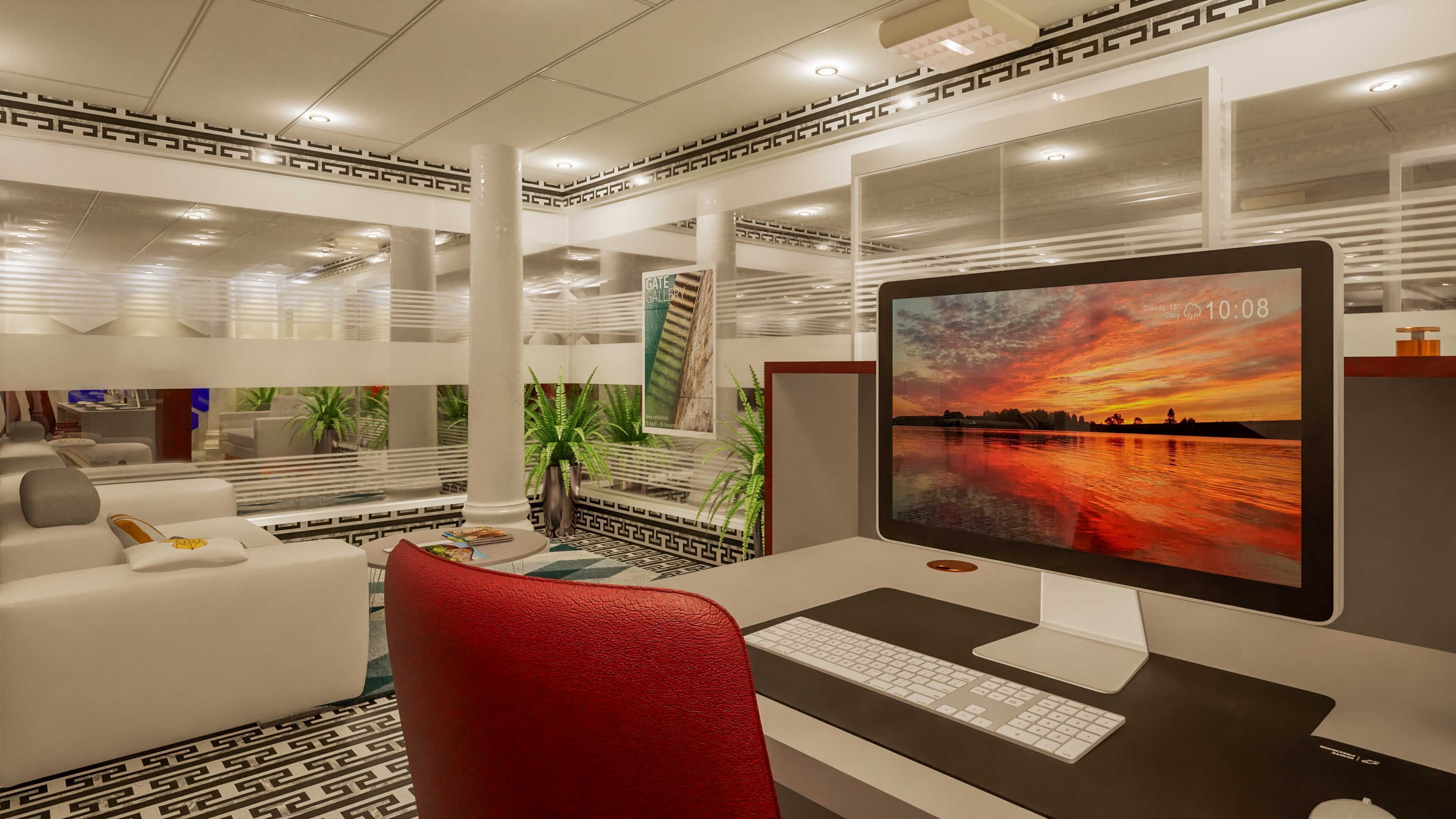 Office Interiors Low-poly 3D model_15