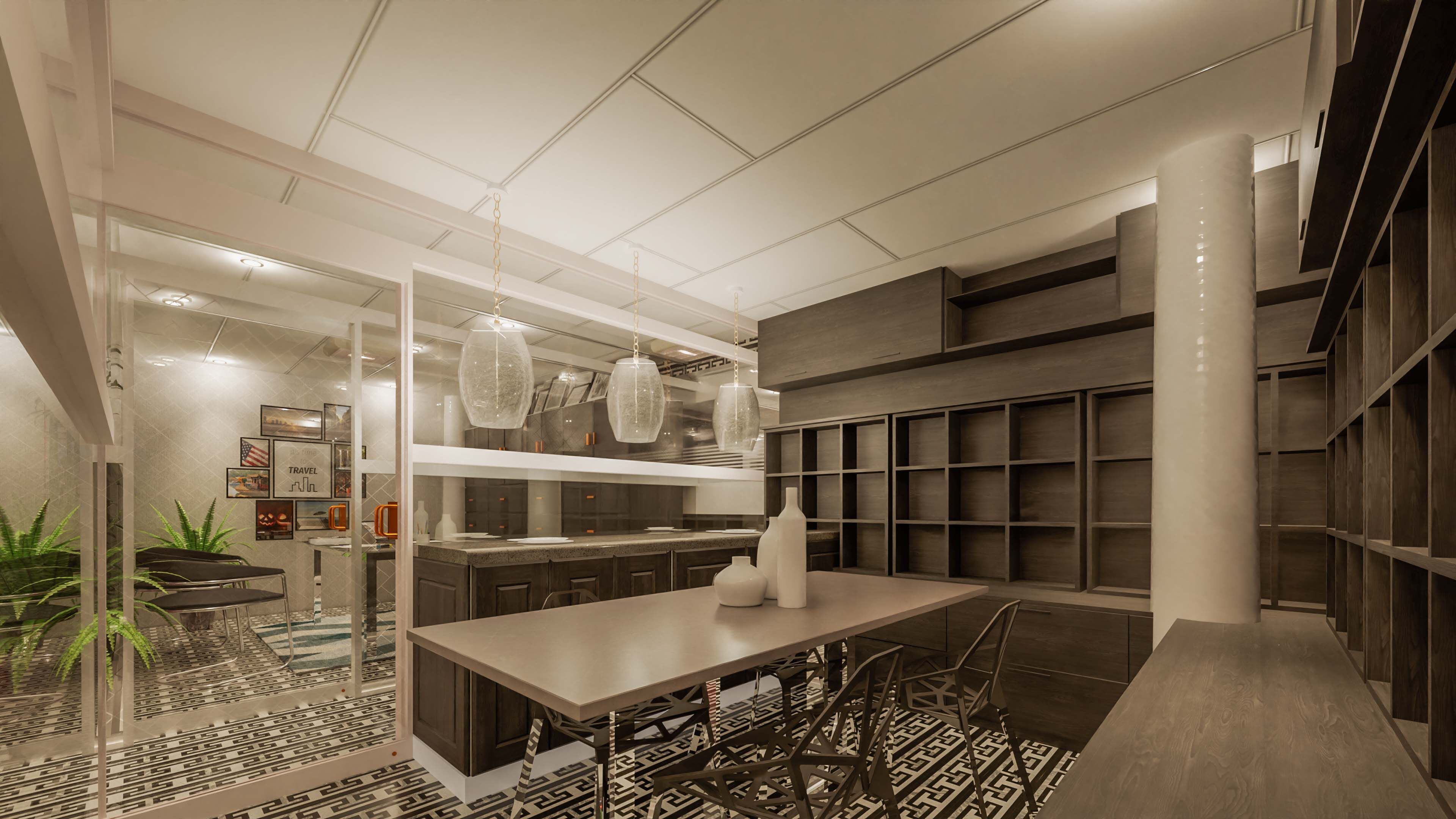 Office Interiors Low-poly 3D model_7
