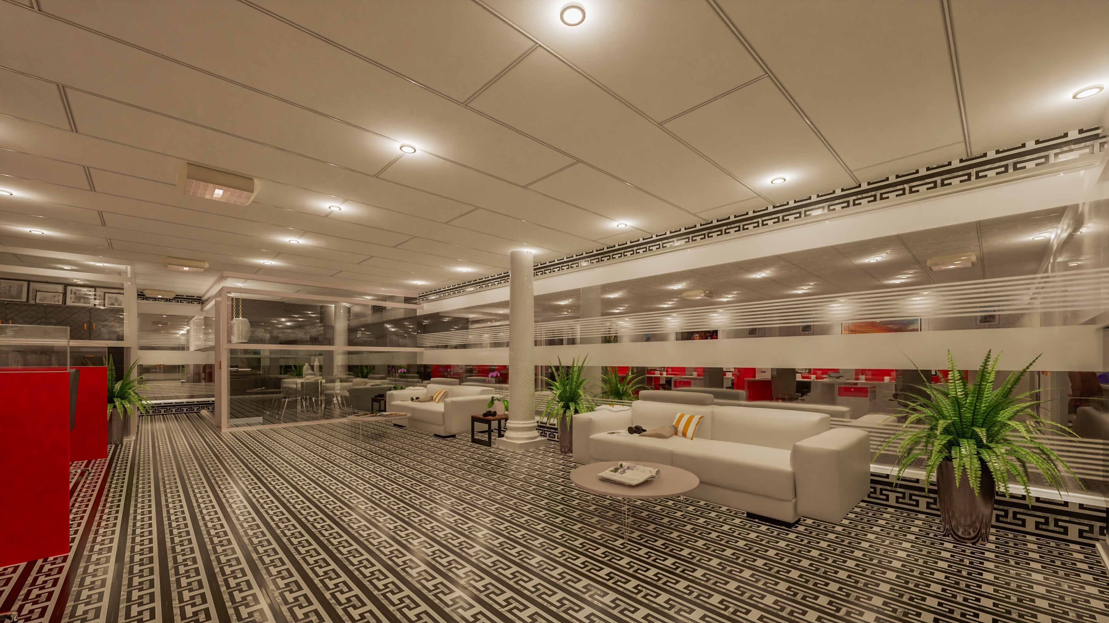 Office Interiors Low-poly 3D model_3