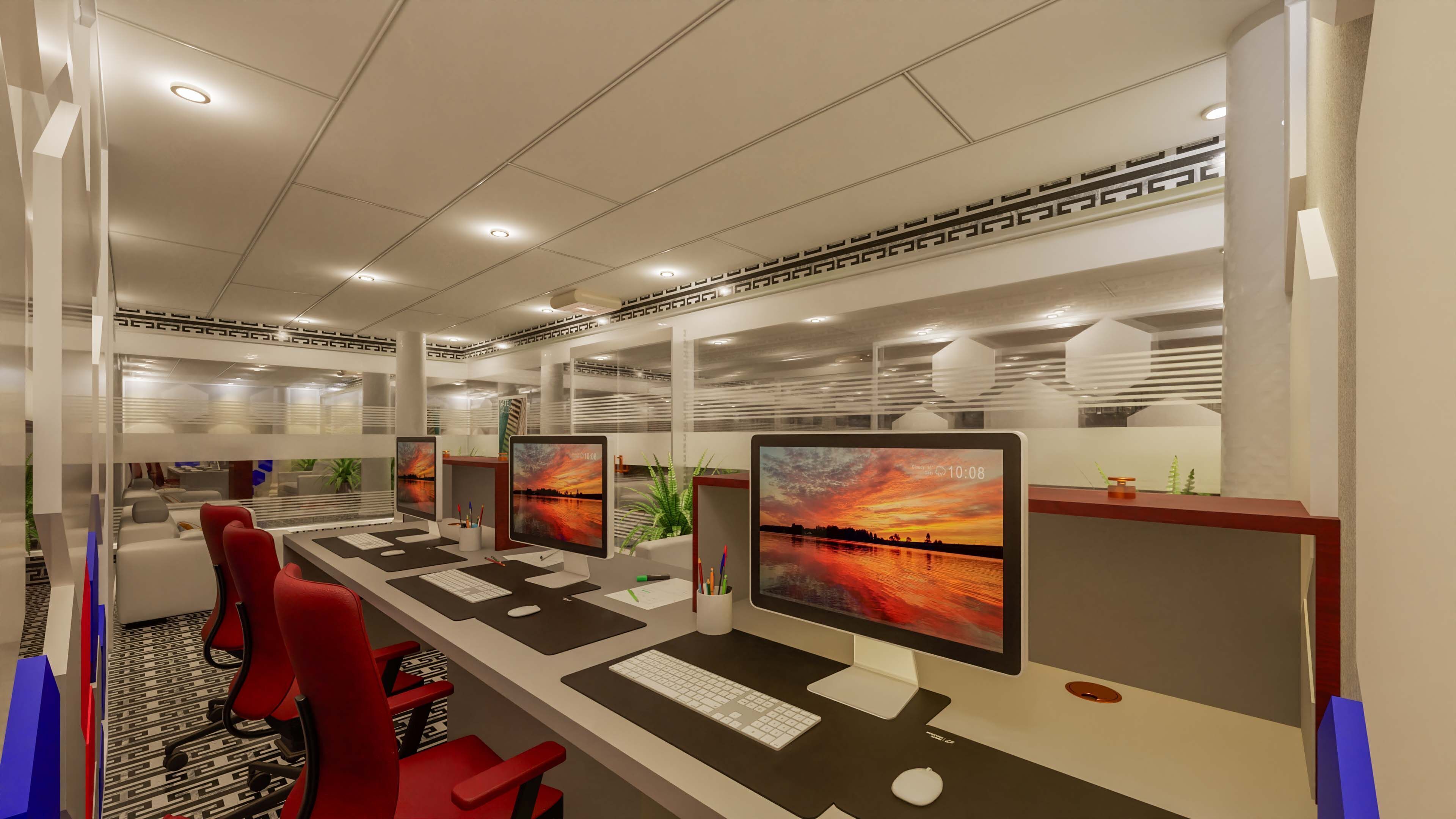 Office Interiors Low-poly 3D model_17