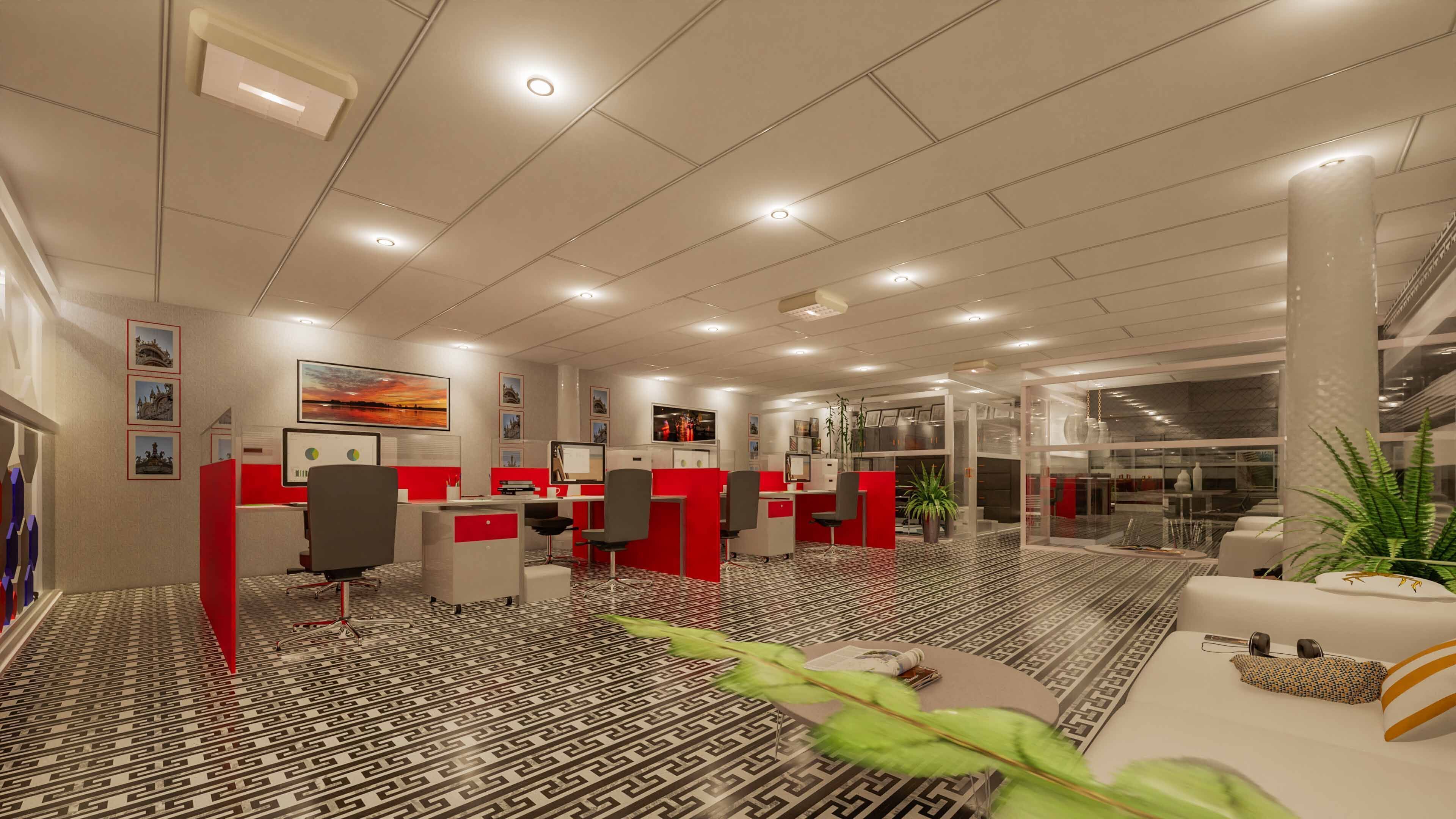 Office Interiors Low-poly 3D model_6