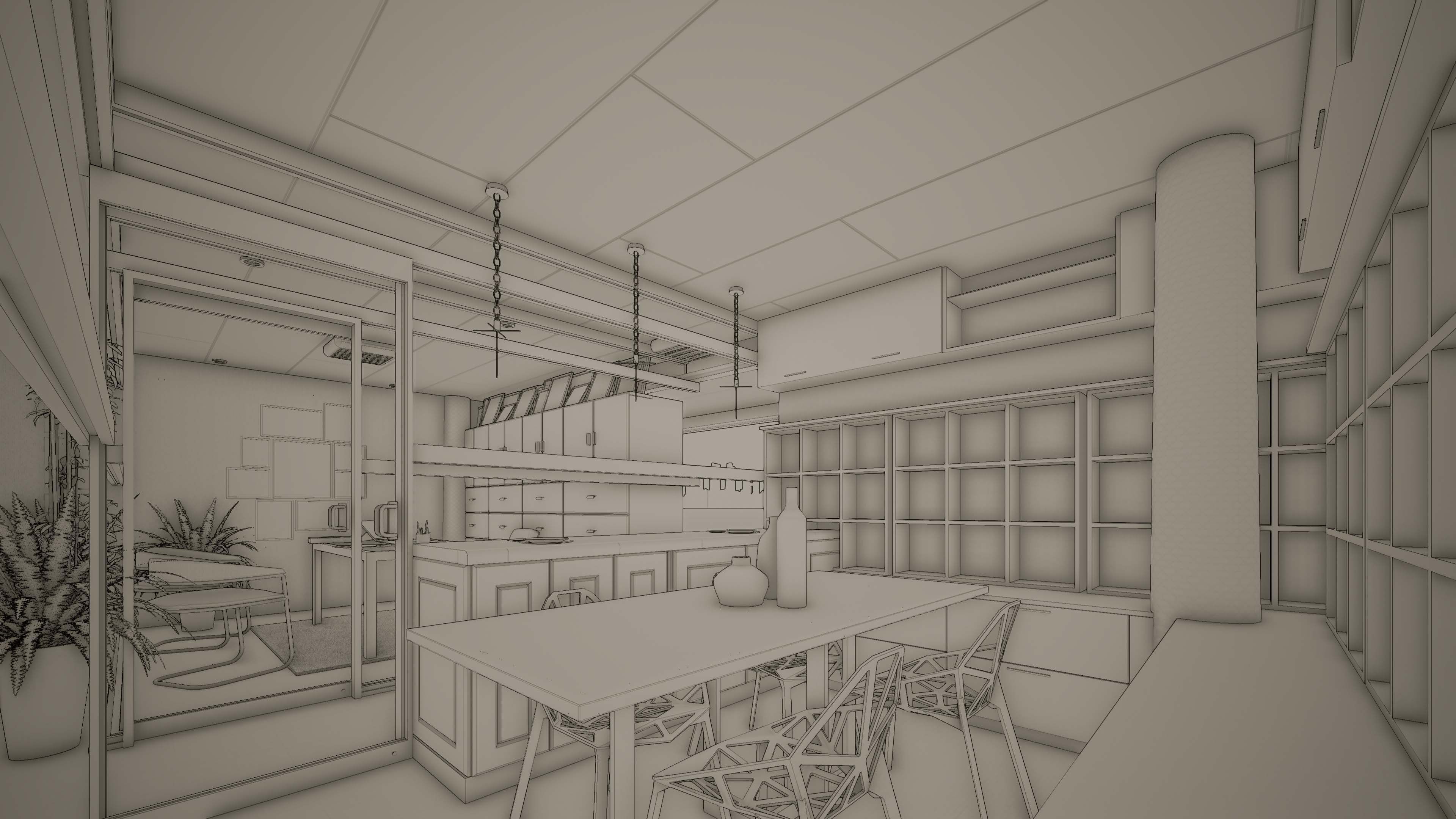 Office Interiors Low-poly 3D model_9