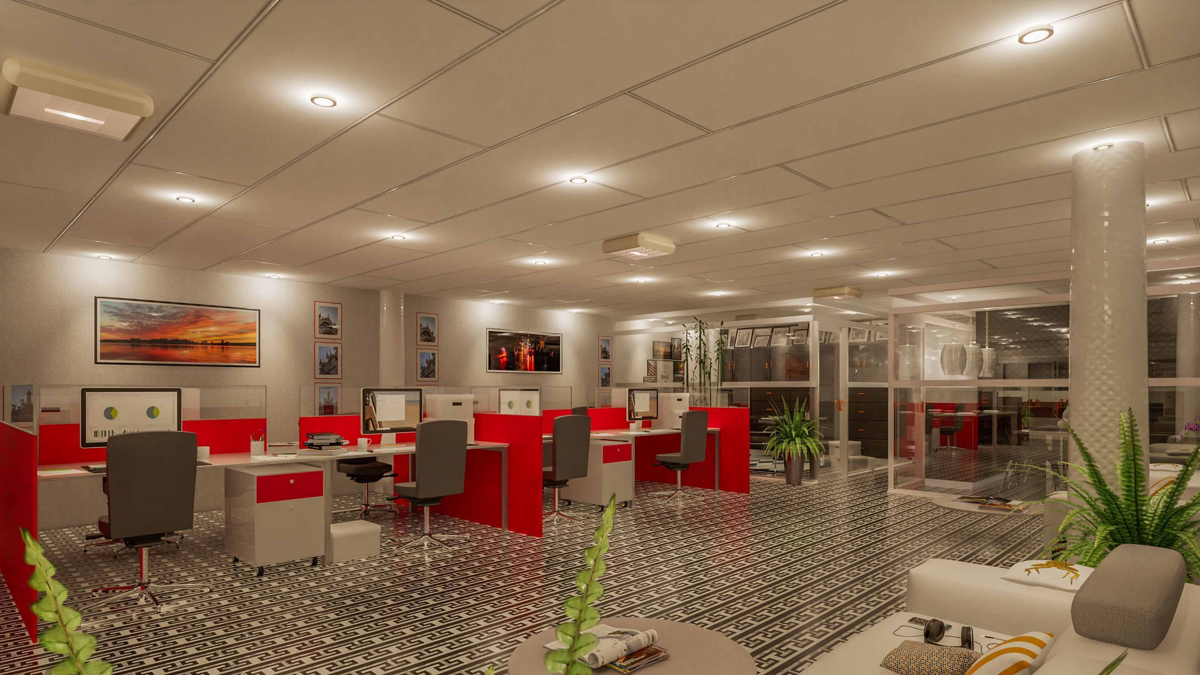 Office Interiors Low-poly 3D model_11