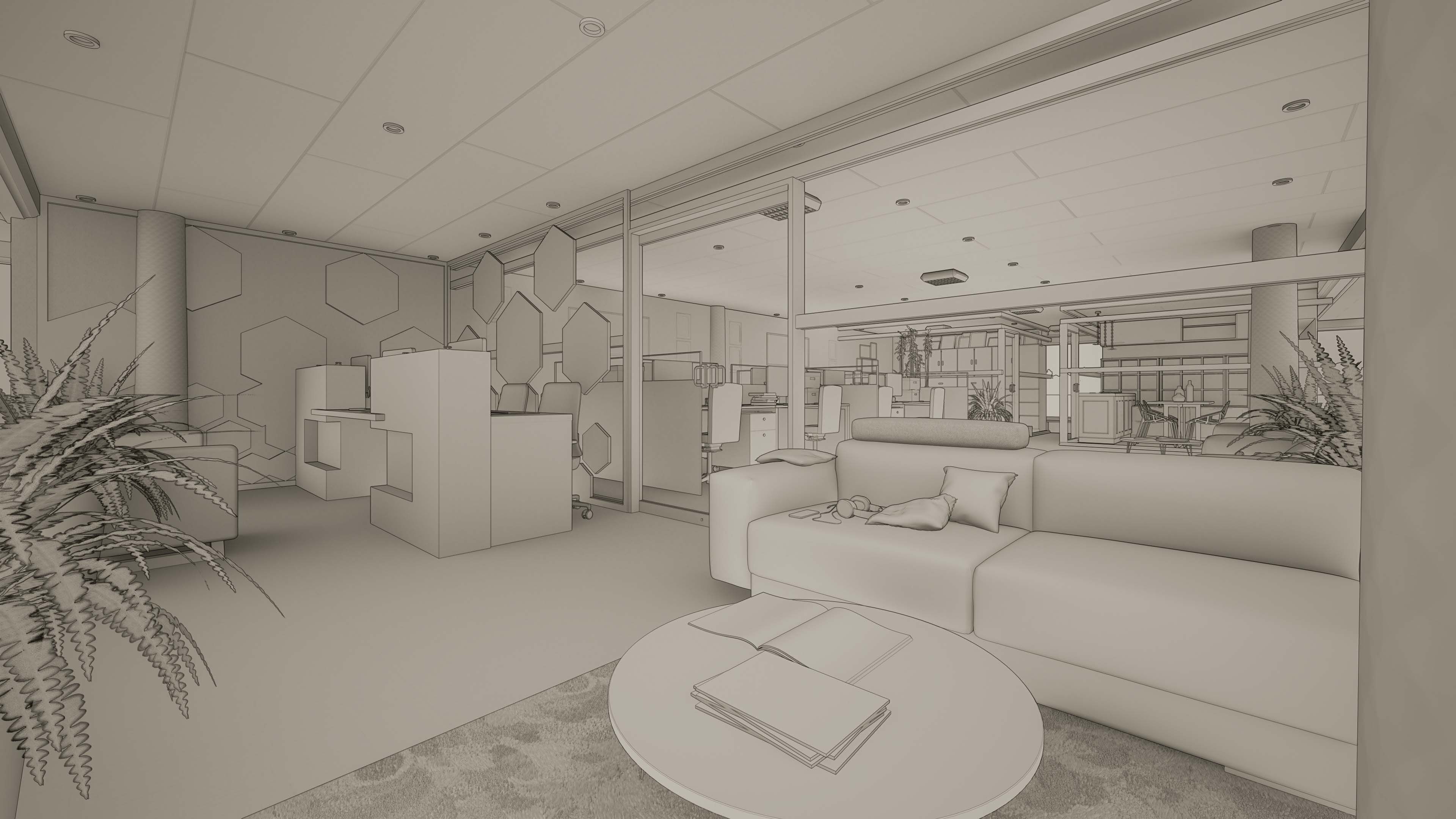 Office Interiors Low-poly 3D model_16