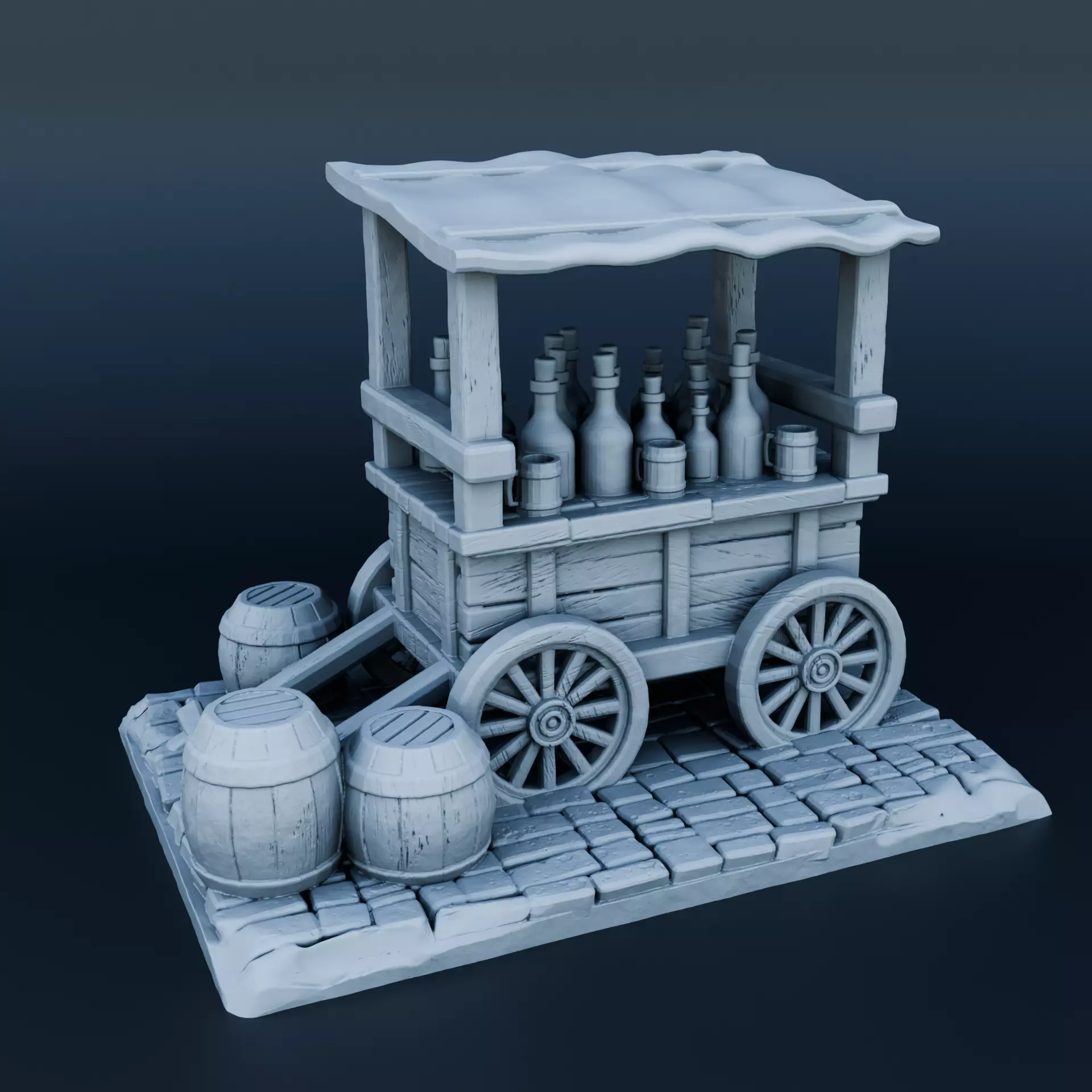 Medieval shop 3D print model