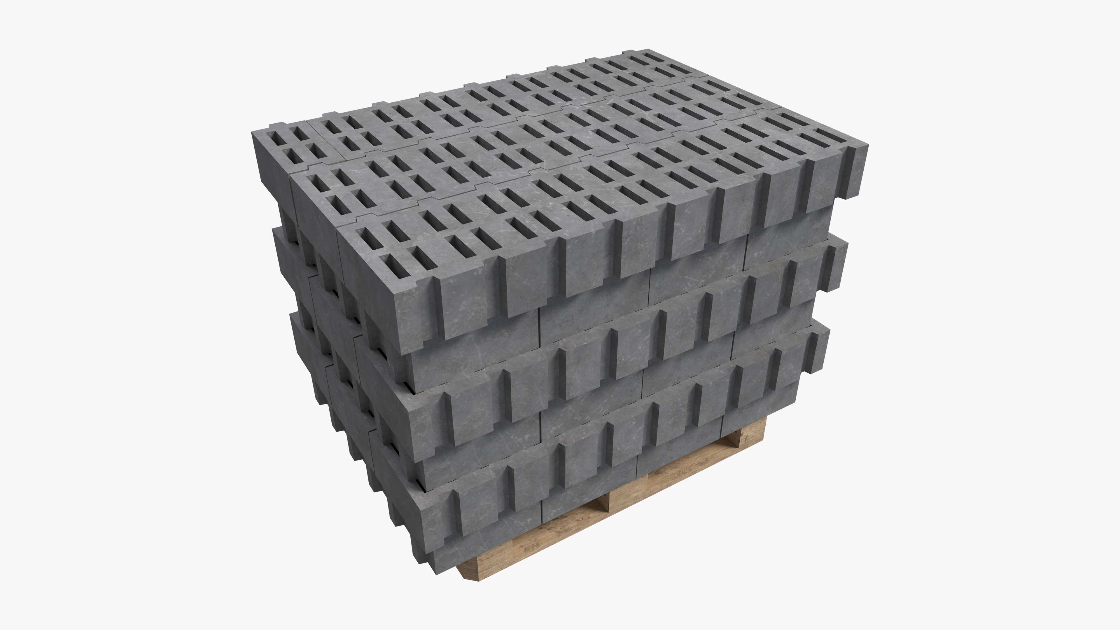 Construction Materials Collection Low-poly 3D model_2
