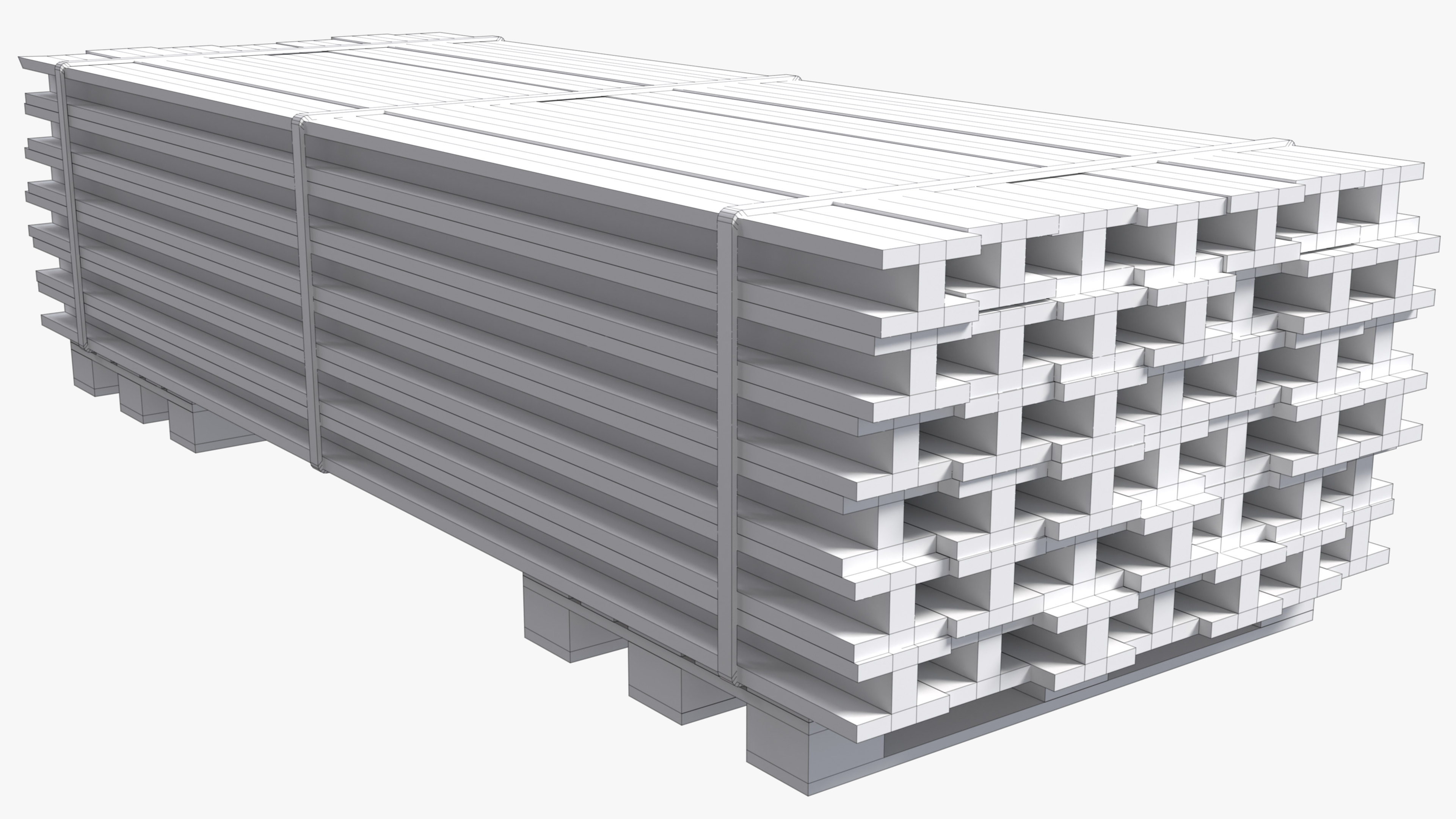 Construction Materials Collection Low-poly 3D model_17