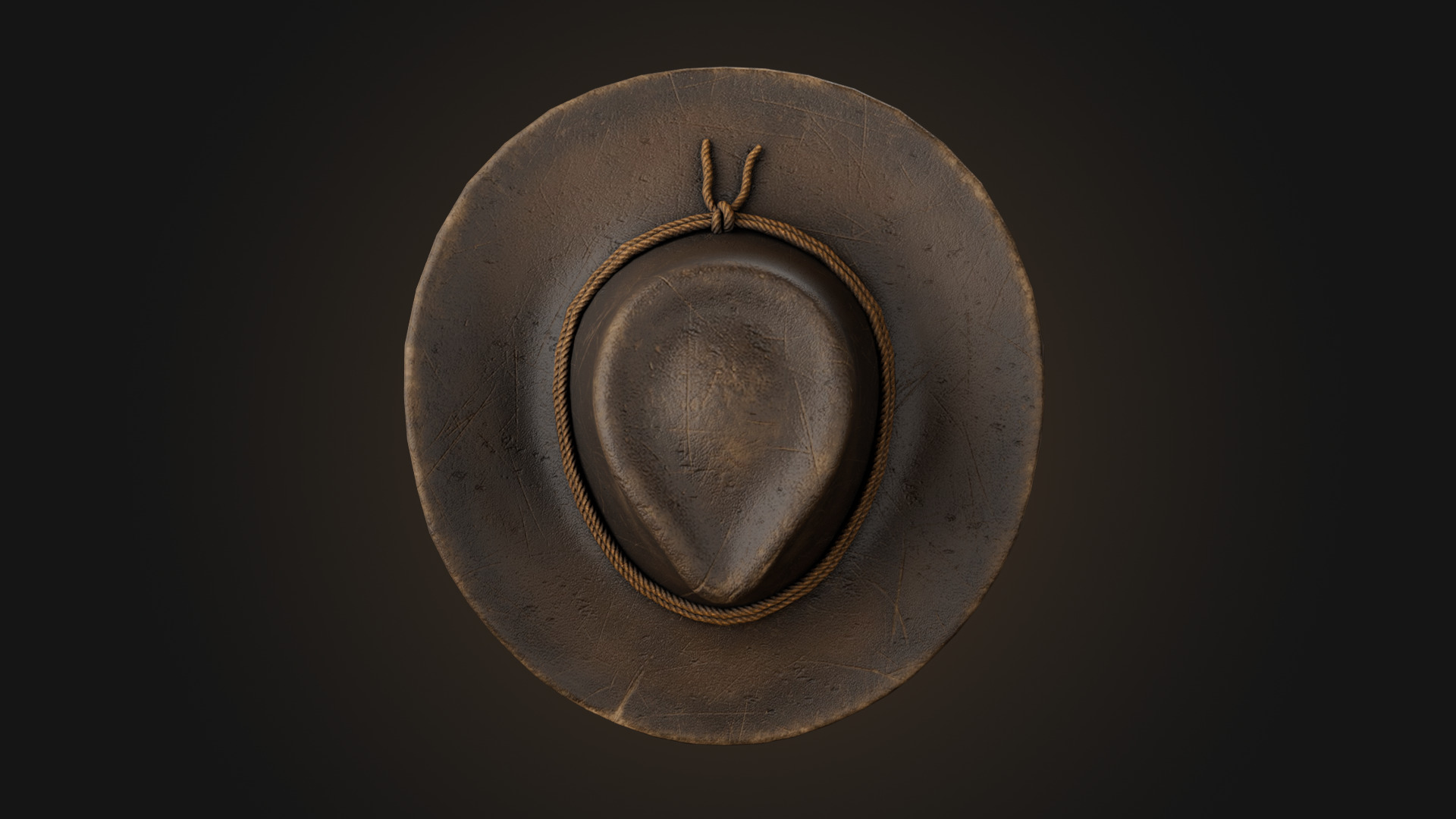 Cowboy hat Low-poly 3D model_11