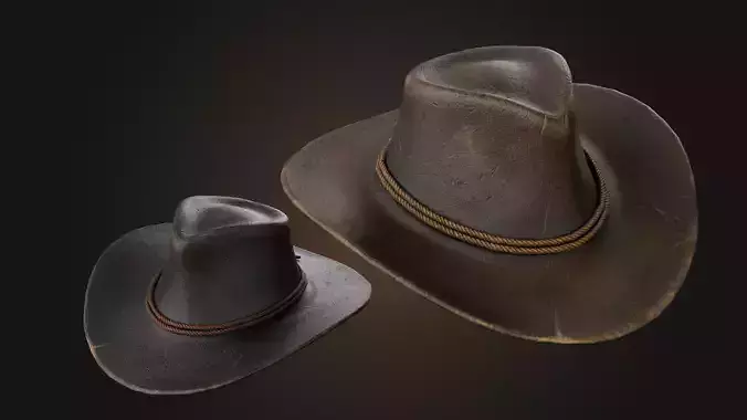 Cowboy hat Low-poly 3D model Cowboy hat Low-poly 3D model