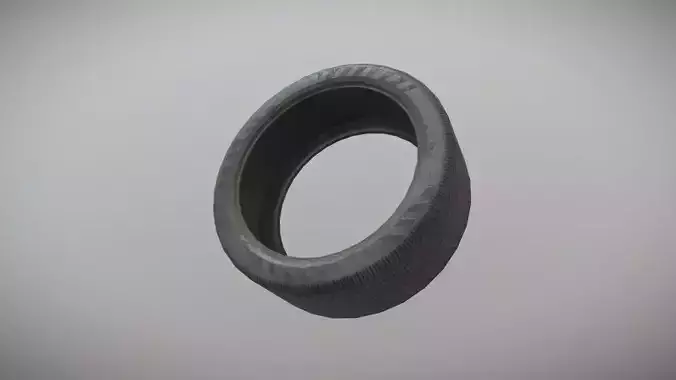 Car Tire Low-poly 3D model