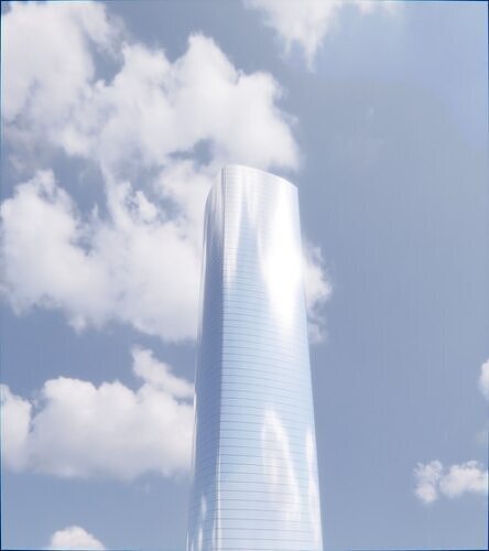 Parametric Building 1d10 3D model 7