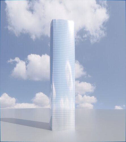 Parametric Building 1d10 3D model 4