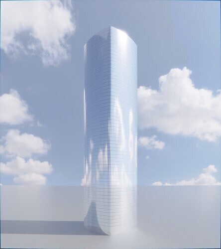 Parametric Building 1d10 3D model 2