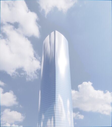 Parametric Building 1d10 3D model 5