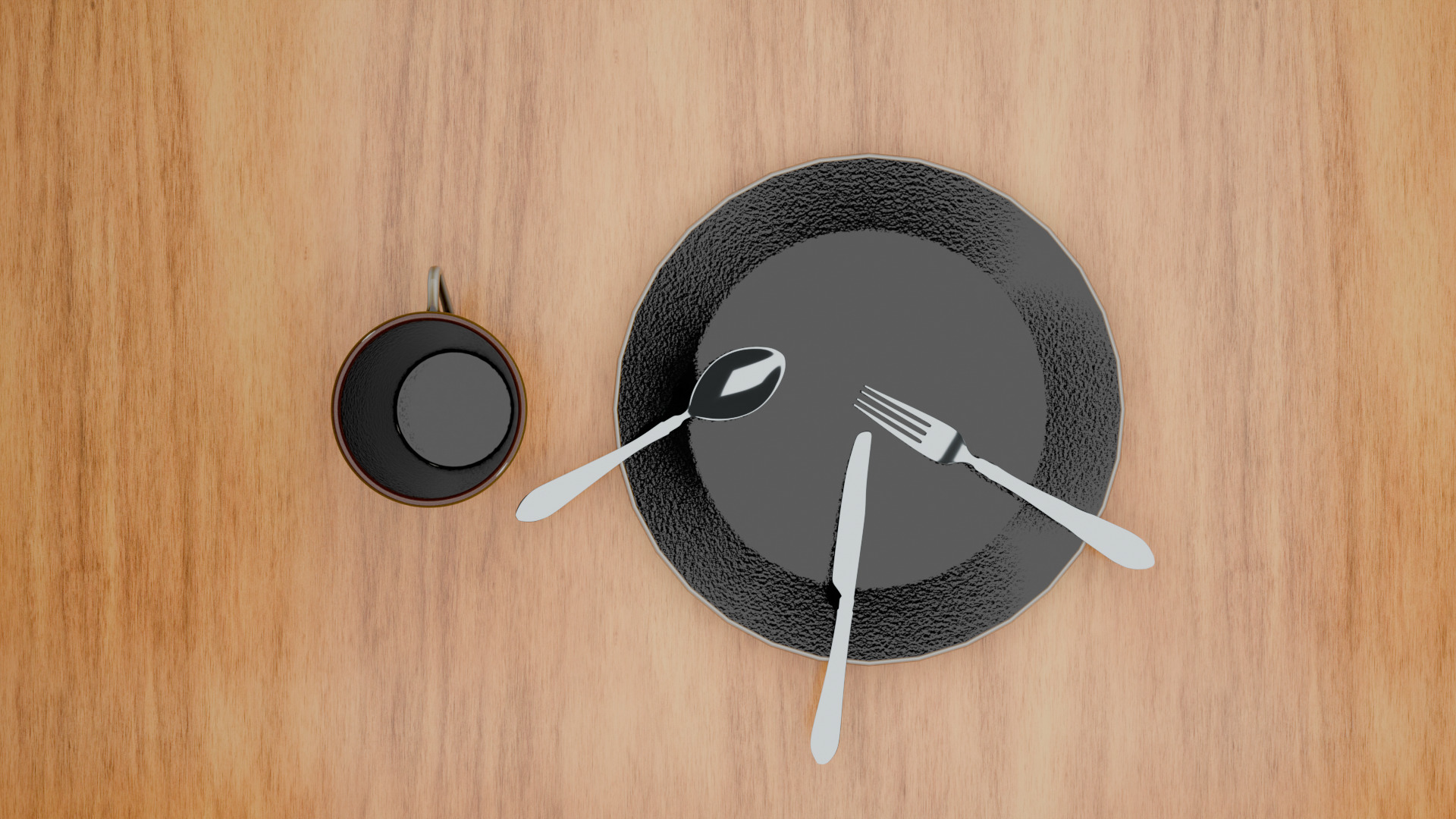 Tableware set 3d model Low-poly 3D model_1