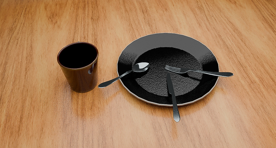 Tableware set 3d model Low-poly 3D model_2