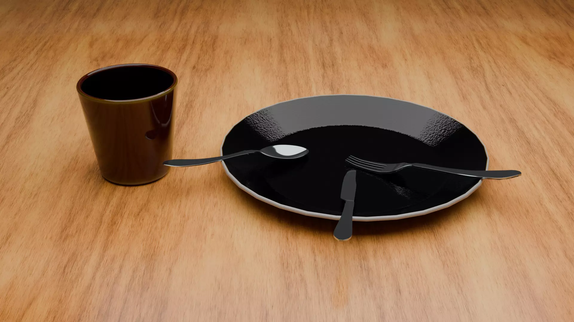 Tableware set 3d model Low-poly 3D model_0