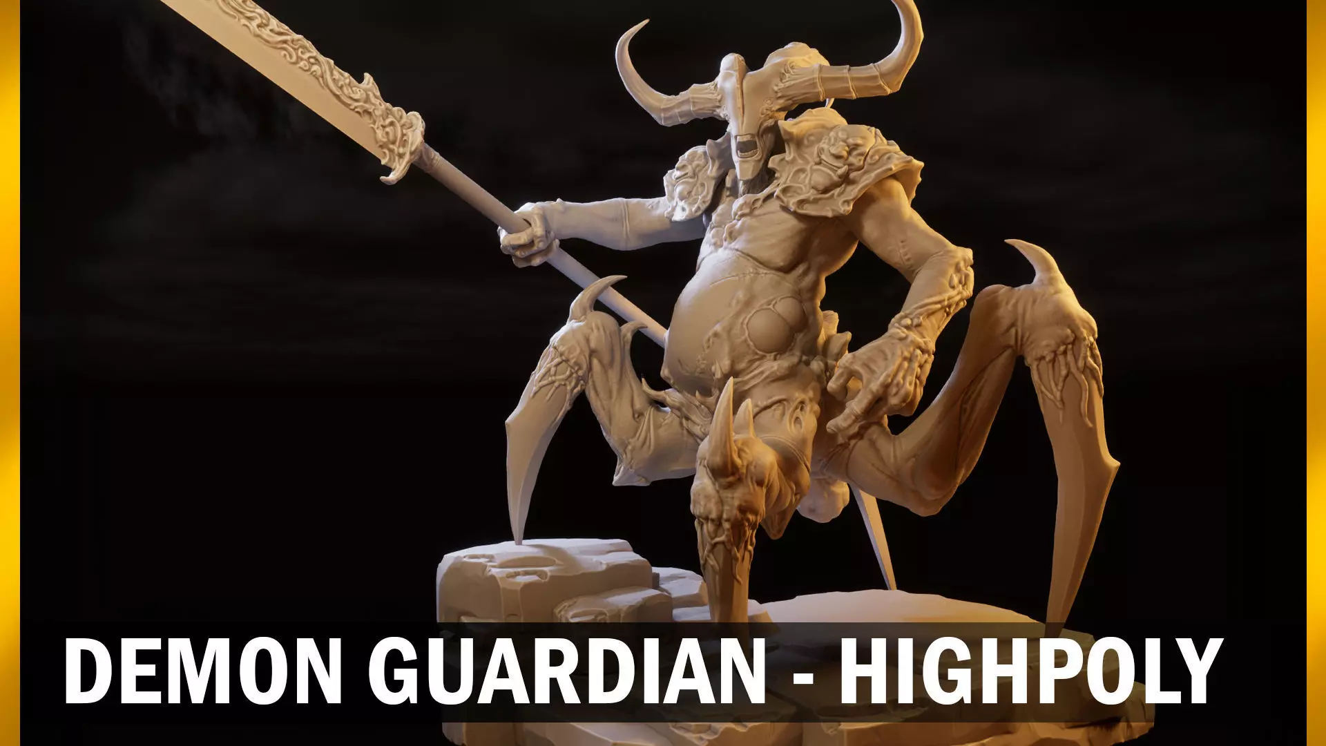 Demon guardian print ready 3D print model