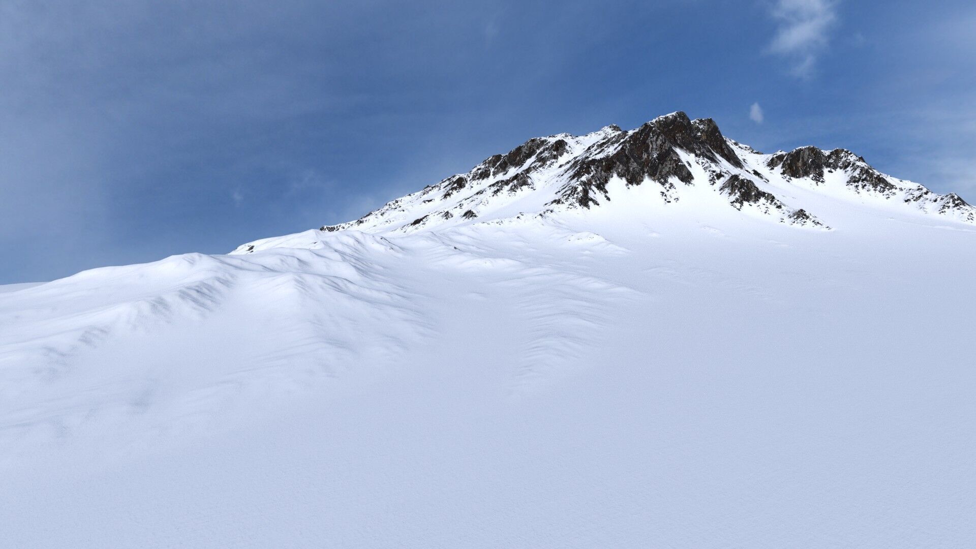 Snow Mountain 15 Low-poly 3D model_3