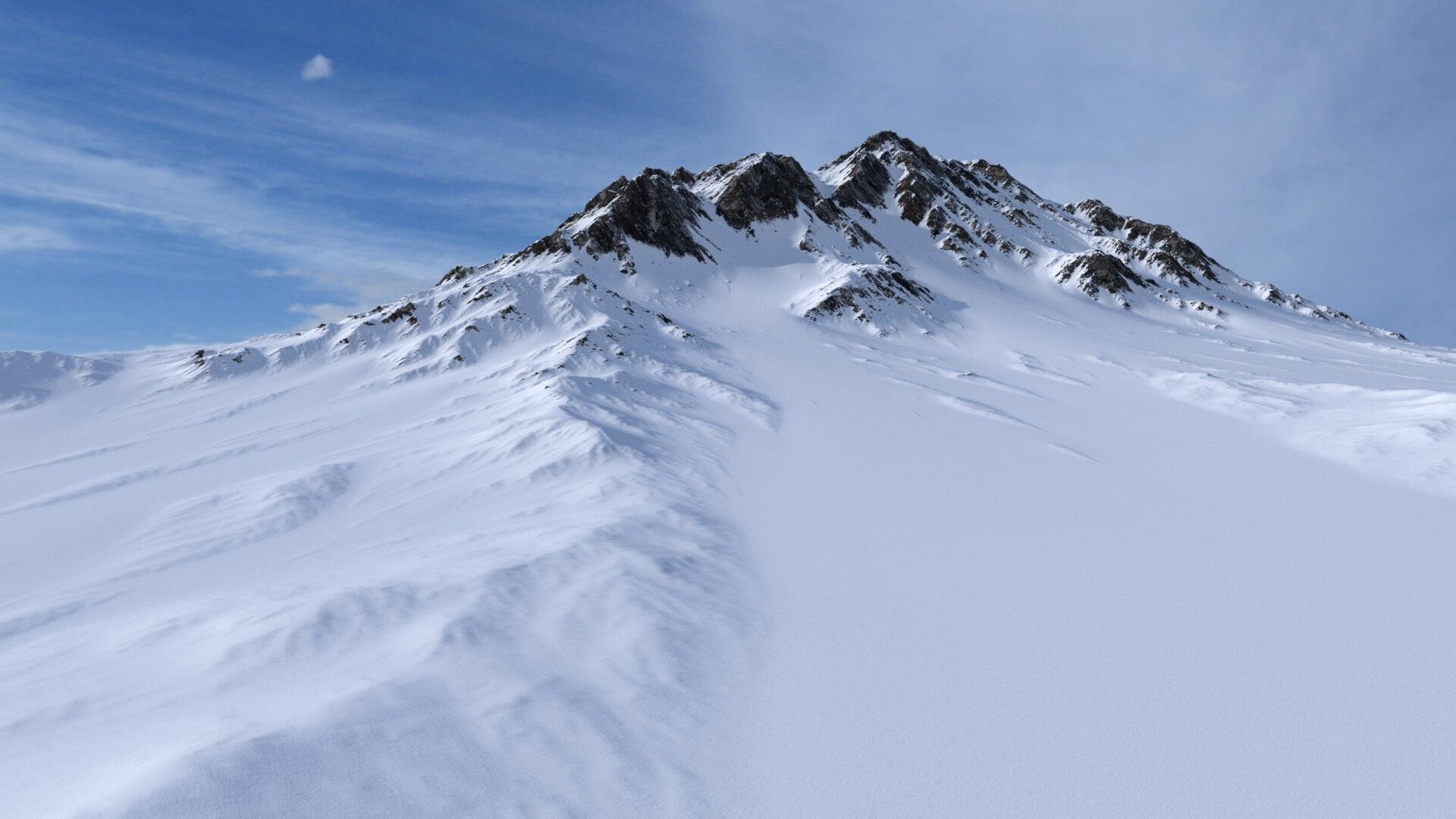 Snow Mountain 15 Low-poly 3D model_6