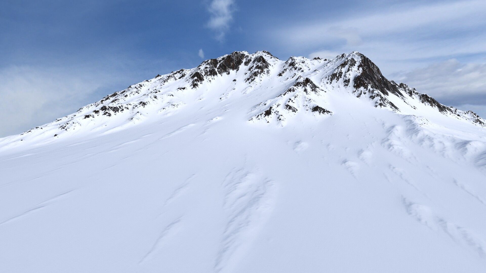Snow Mountain 15 Low-poly 3D model_1