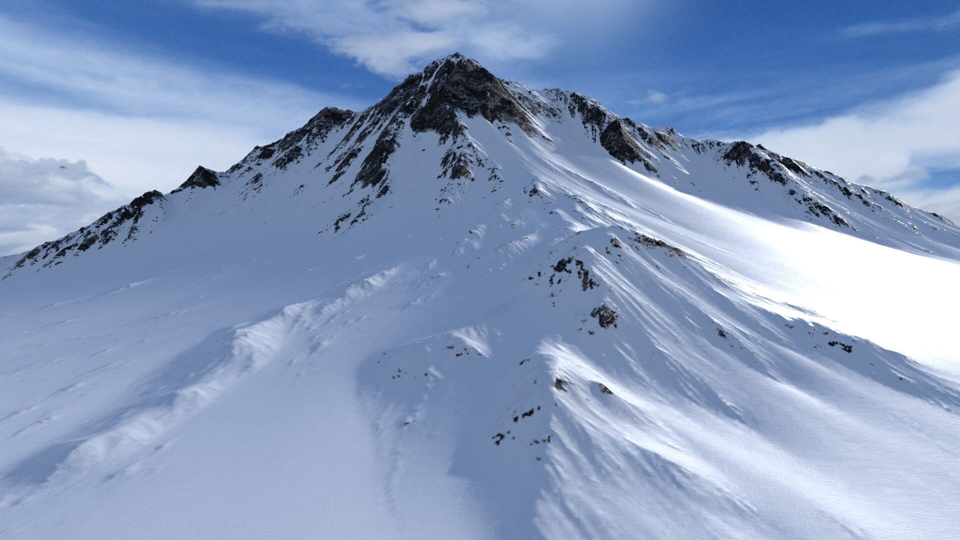 Snow Mountain 15 Low-poly 3D model_11