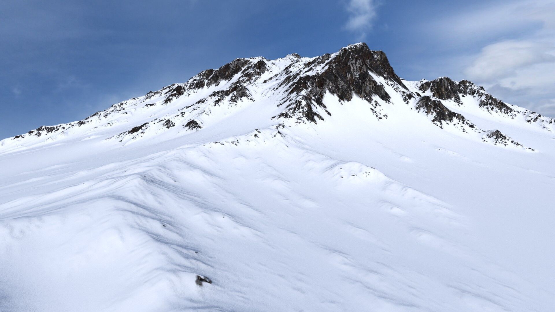 Snow Mountain 15 Low-poly 3D model_2