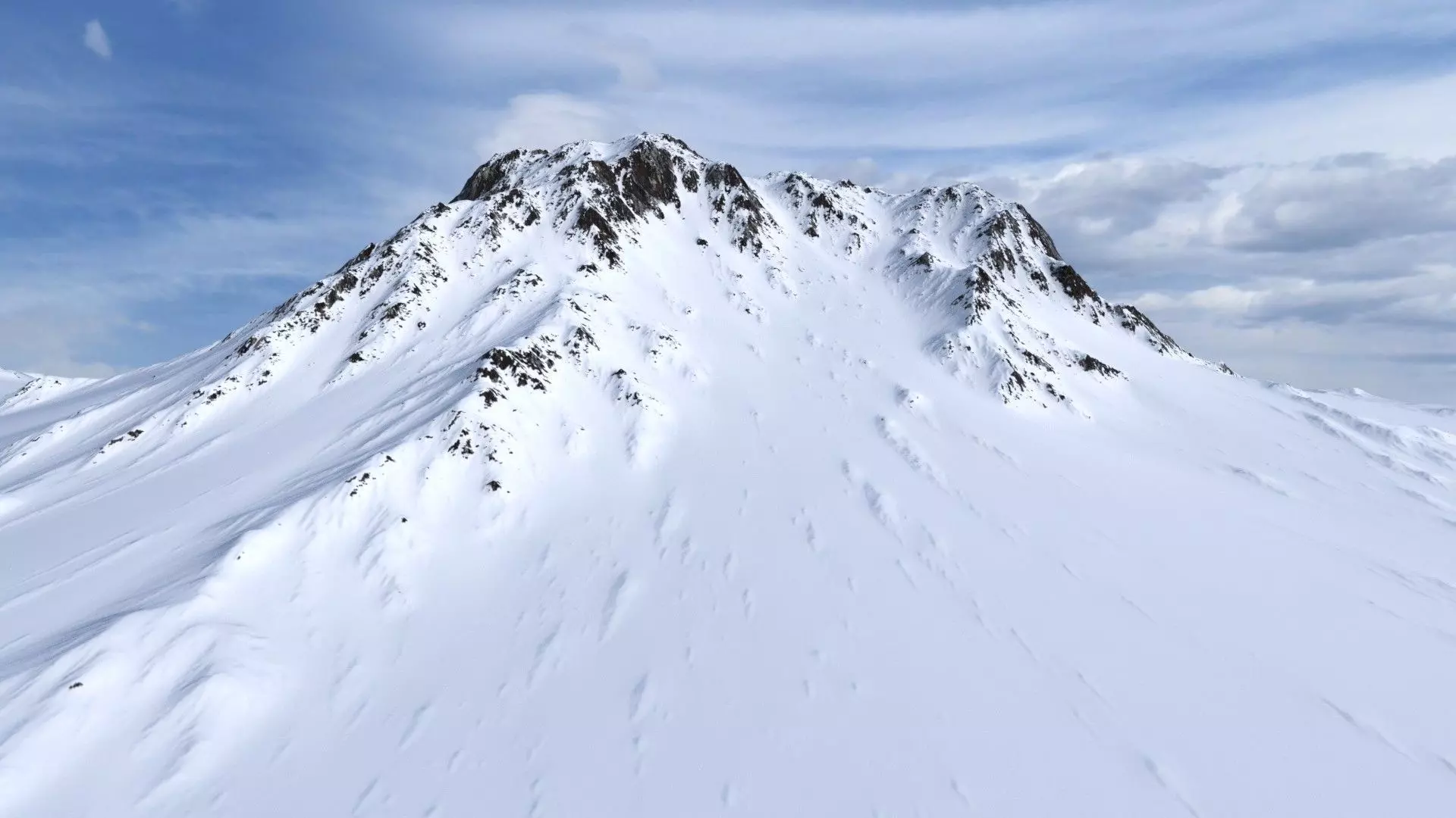Snow Mountain 15 Low-poly 3D model_0