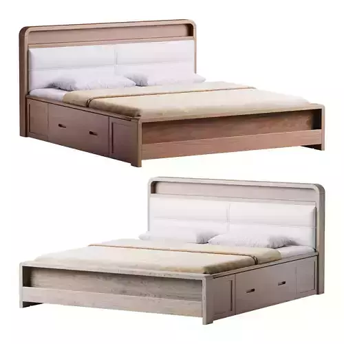 LITFAD Marco de cama bed 3D model